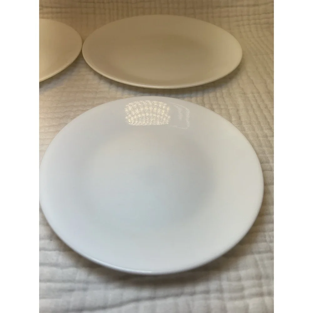Corelle Winter Frost White Replacement Plates Lot 2 Dinner 2 Salad Corning USA